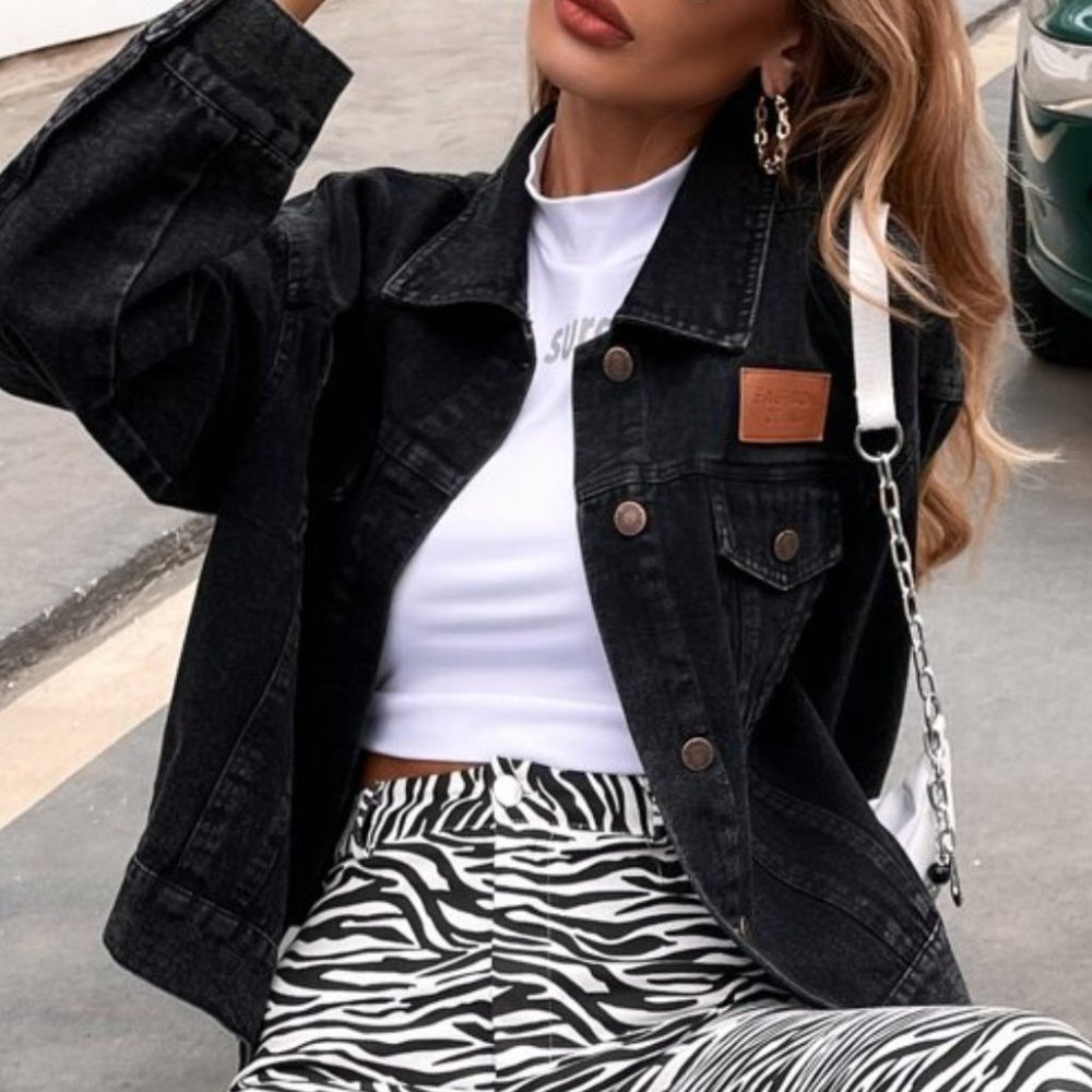 CASUAL DOLLZ Denim Jacket - Black - Picture 6 of 6